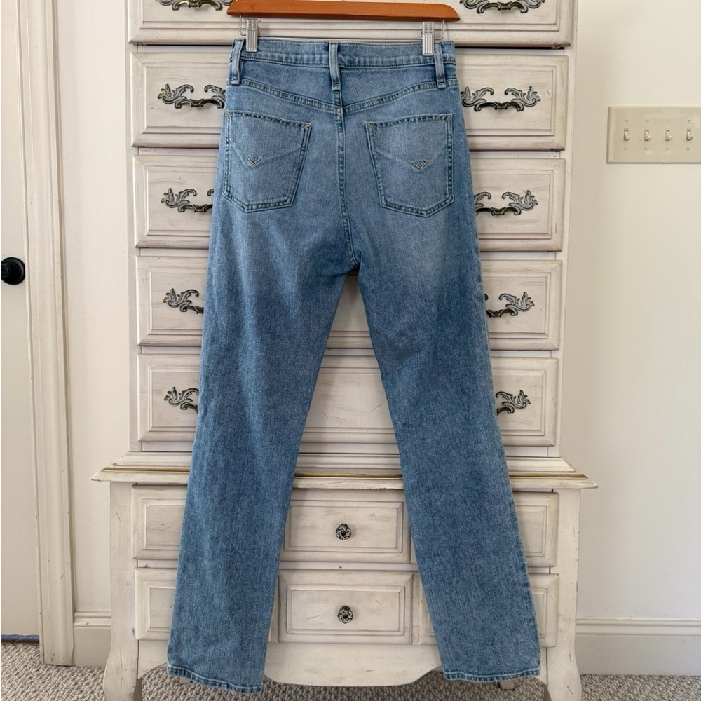 Hudson Jeans Women's Straight Leg Distressed Blue Denim - Picture 2 of 4